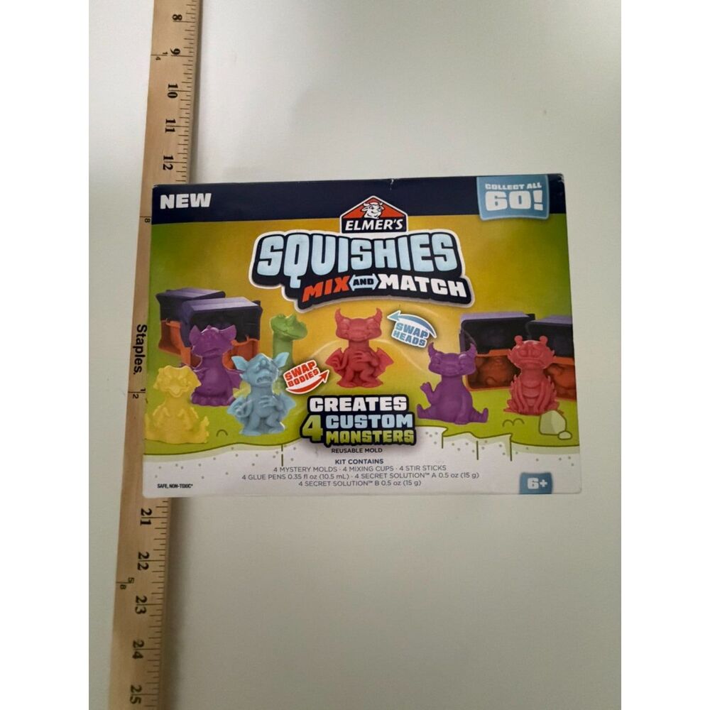 Elmer's Squishies Mix and Match, Kids DIY Activity, Squishy Toys Kit, Creates 4